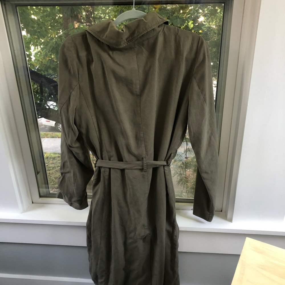 Army green pea coat